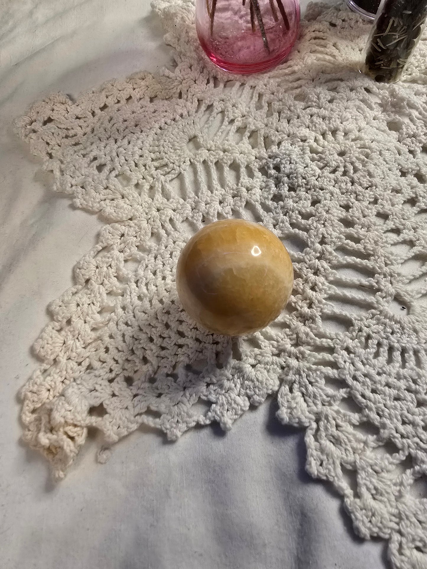 Orange Calcite Sphere