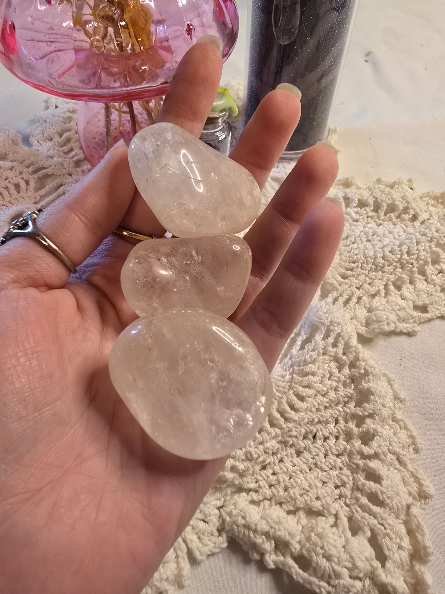 Clear Quartz Tumbles