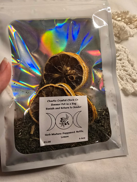 Banish and Return to Sender Simmer Pot in a Bag