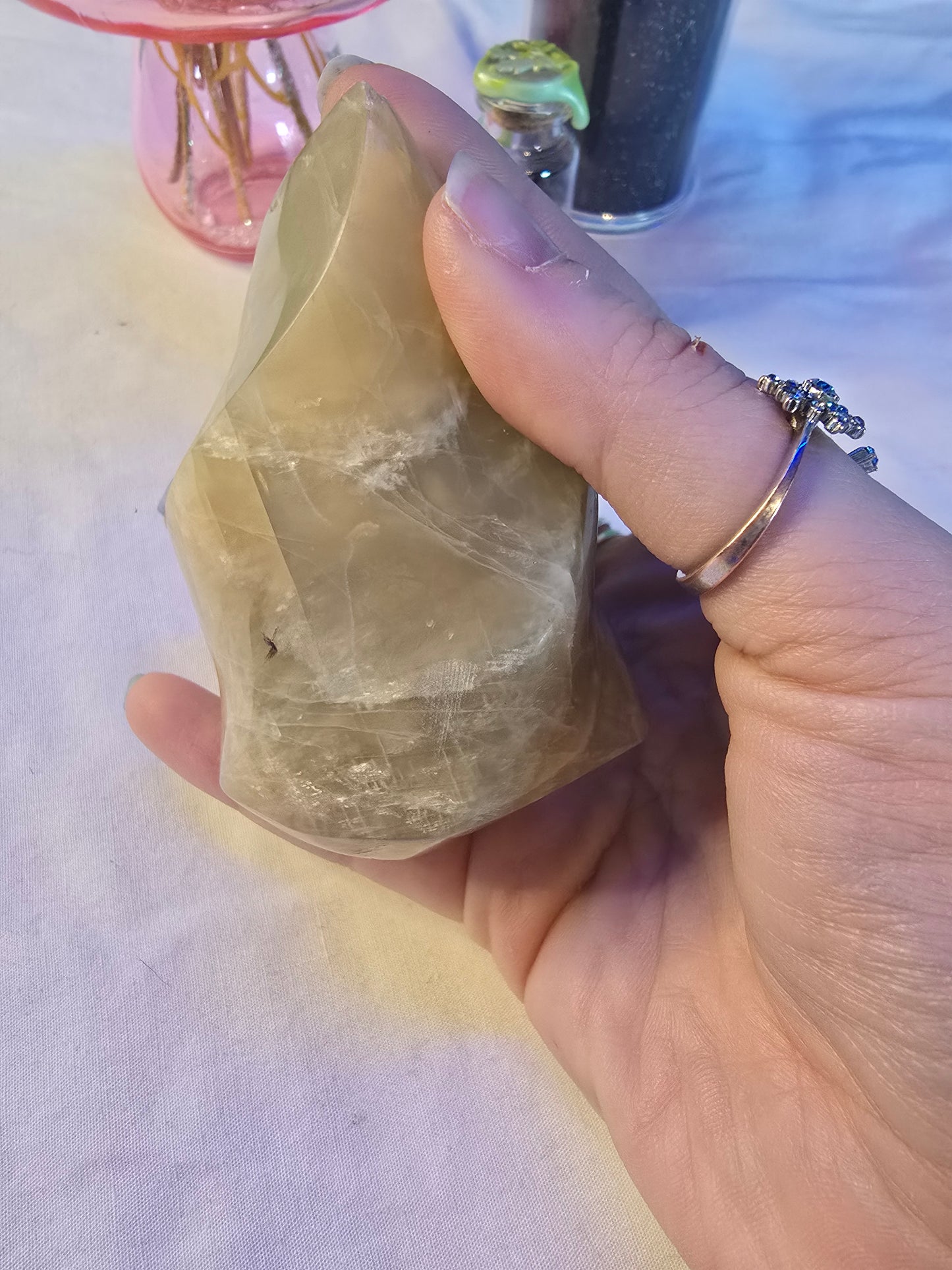 Peach Moonstone Flames