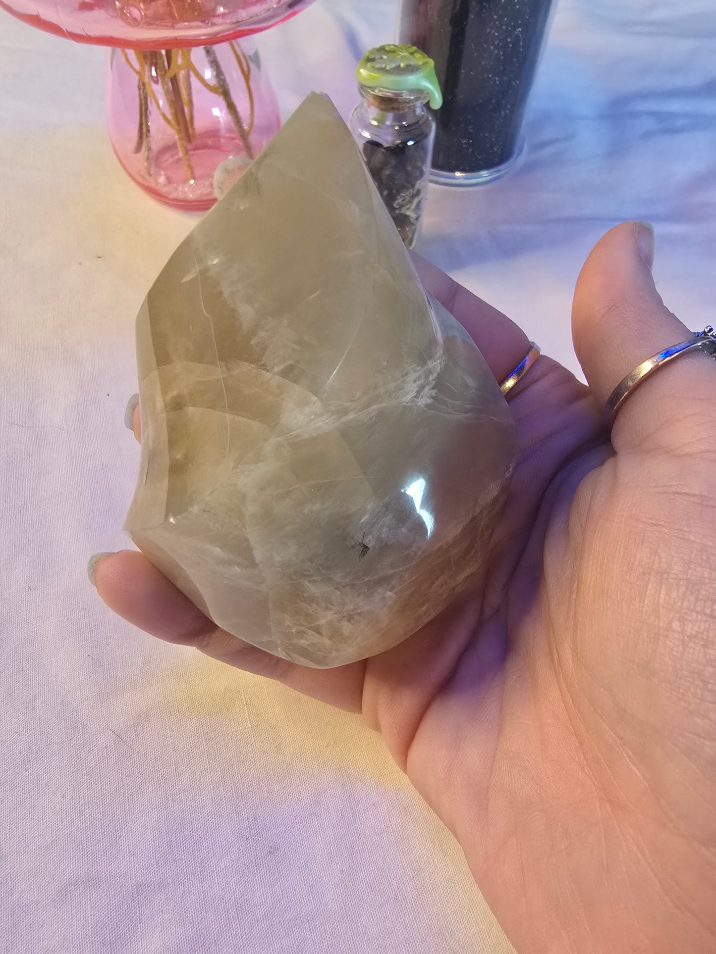 Peach Moonstone Flames