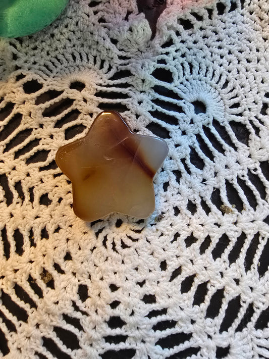 Carnelian Star with Druzy