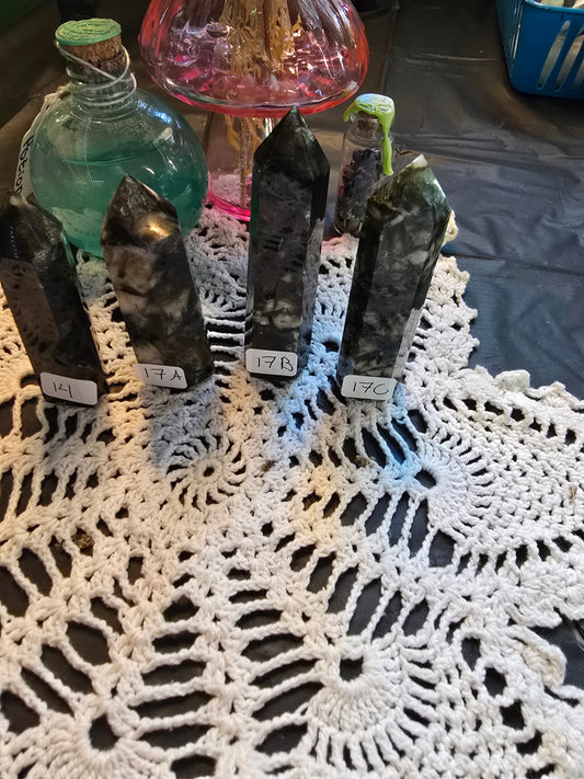 Green Lepidolite Towers