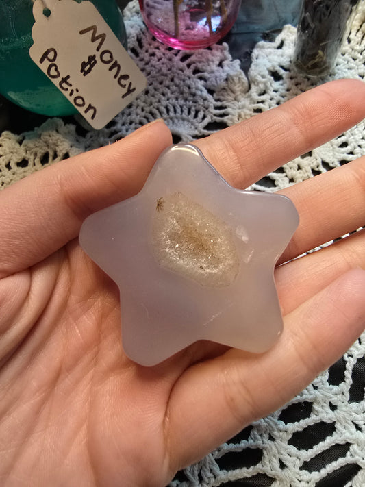Agate Star with Druzy