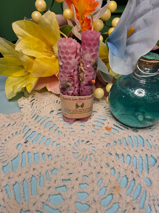 Love is Love Hand-Rolled Beeswax Spell Candles