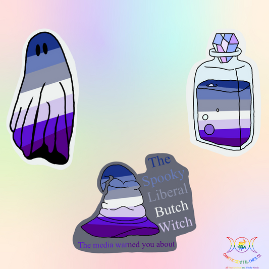 Butch Lesbian Pride Flag Stickers