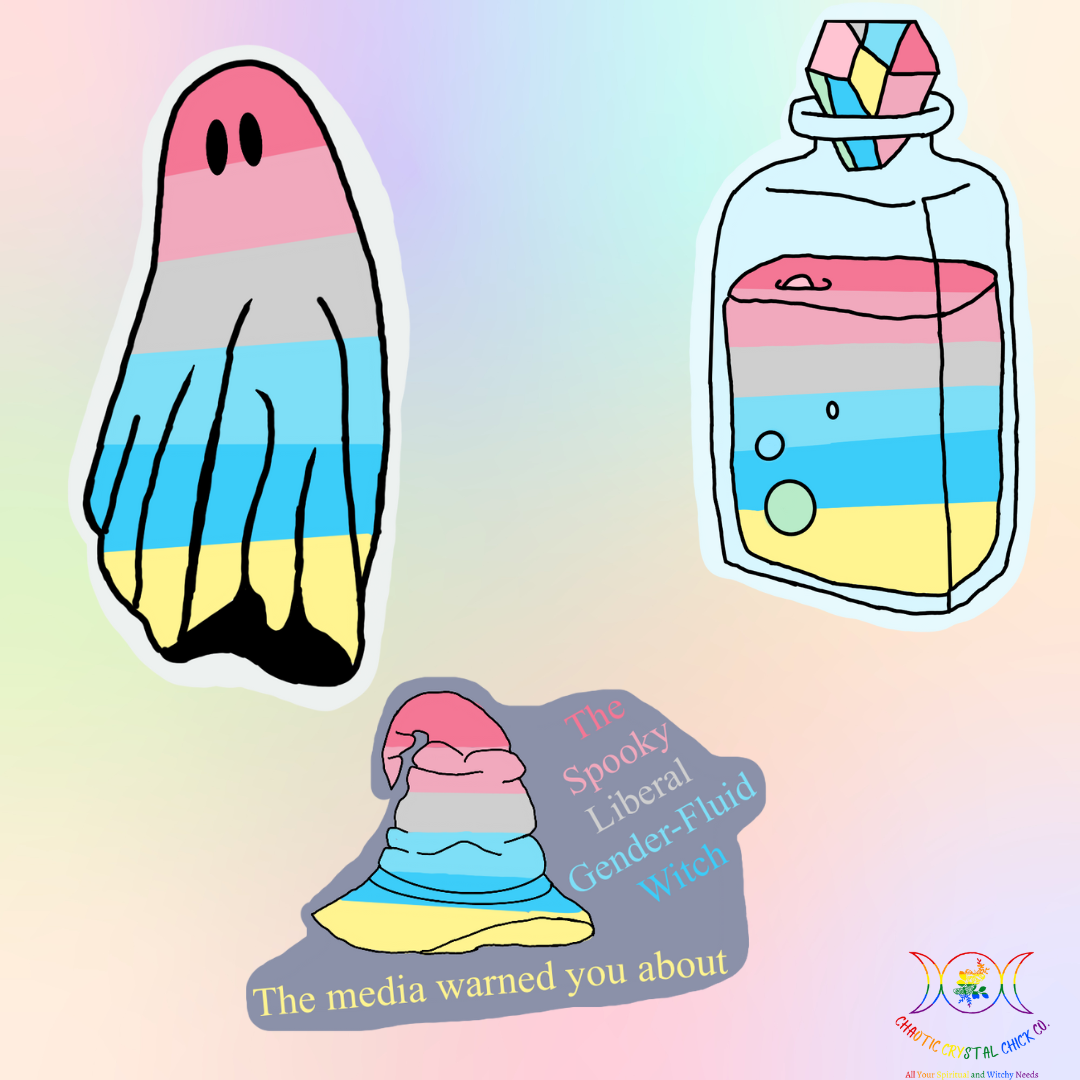 Genderfluid Pride Flag Stickers