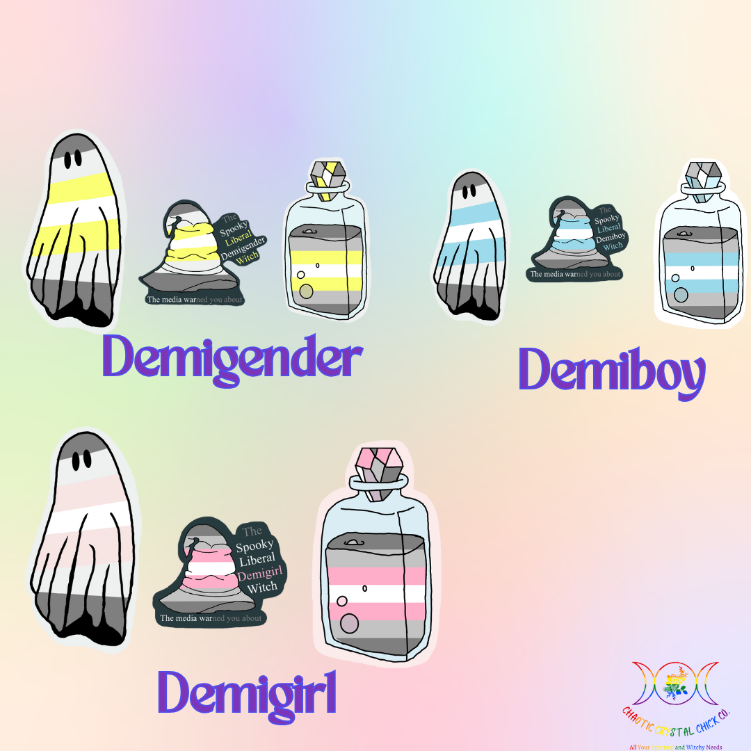 Demigenders Pride Flag Stickers
