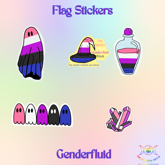 Genderfluid Pride Flag Stickers