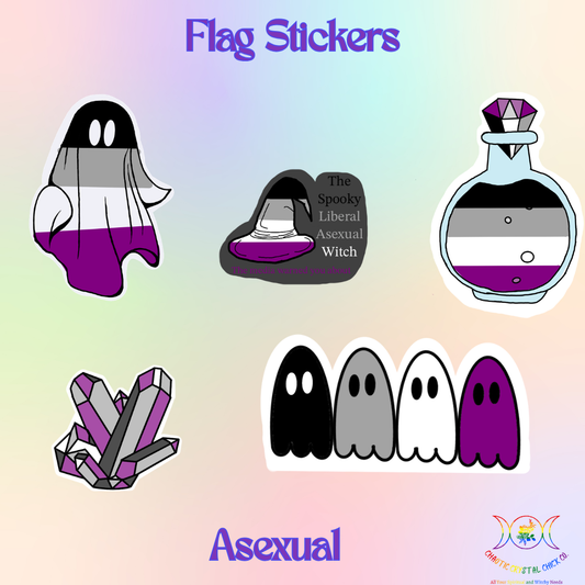 Asexual Pride Flag Stickers