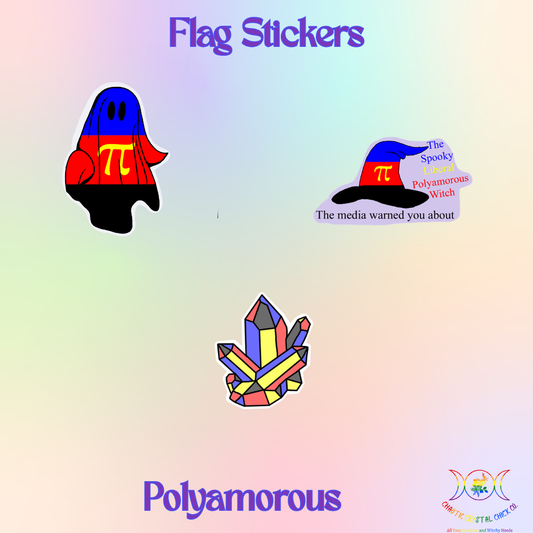 Polyamorous Pride Flag Stickers