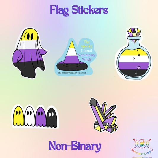 Nonbinary Pride Flag Stickers