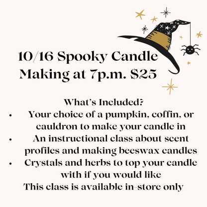 10/16 Spooky Candle Making Class