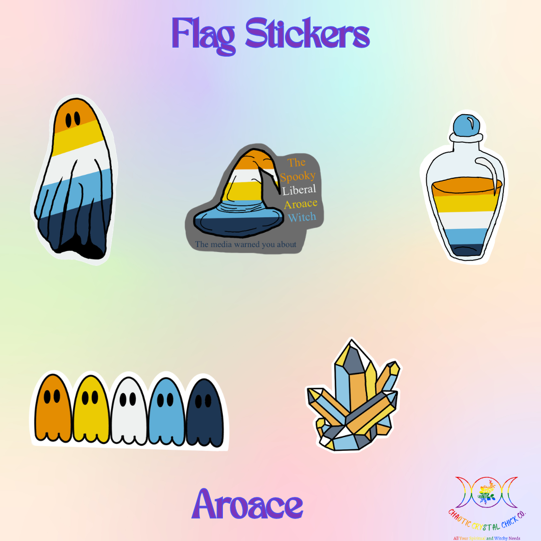 Aroace Pride Flag Stickers