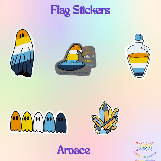 Aroace Pride Flag Stickers