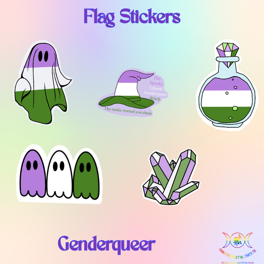 Genderqueer Pride Flag Stickers