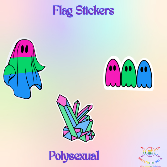Polysexual Pride Flag Stickers