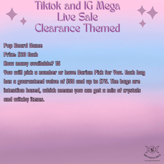 Pop Board Game TikTok and Instagram Live Sale Game