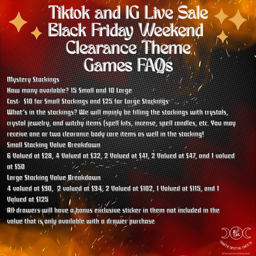Mystery Stocking 11/30 Tiktok and IG Live Sale Game