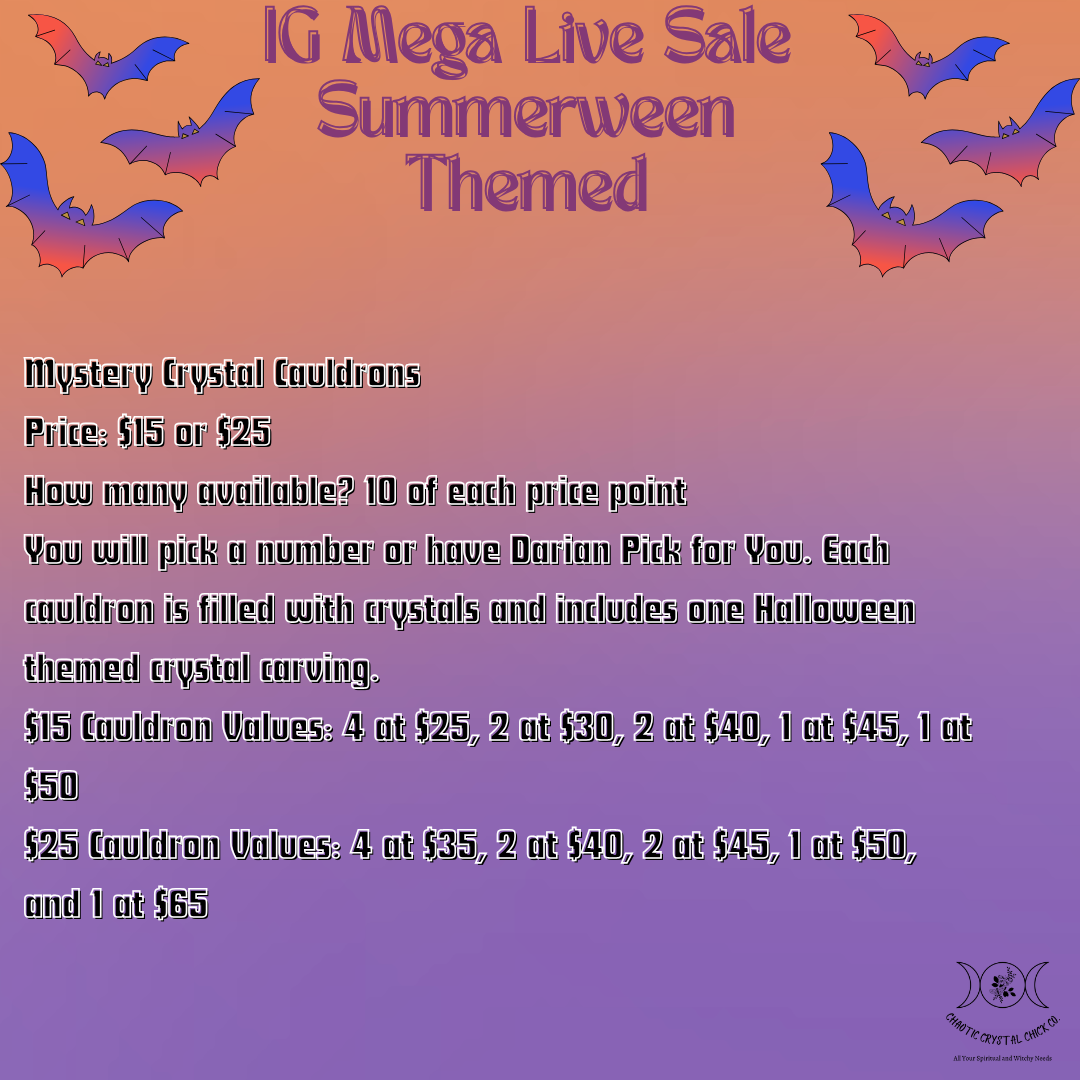 Mystery Crystal Cauldrons  7/26  Instagram Live Sale Game