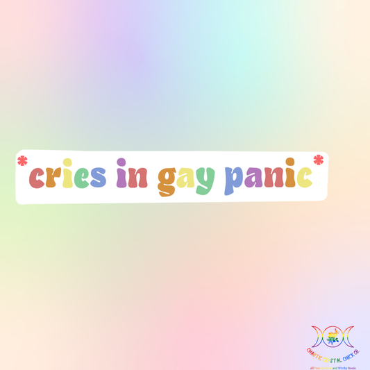 Cries in Gay Panic Sticker