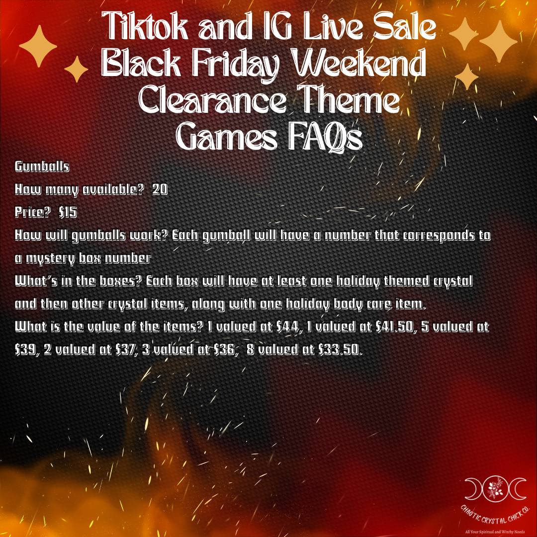 Lucky Mystery Gumballs 11/30 Tiktok and IG Live Sale Game