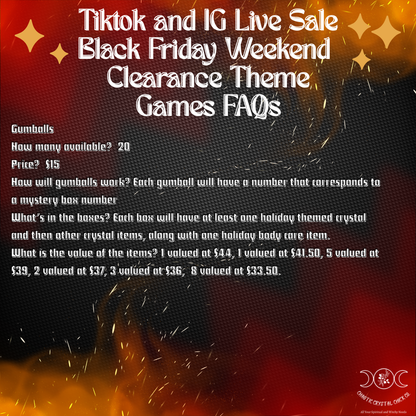 Lucky Mystery Gumballs 11/30 Tiktok and IG Live Sale Game