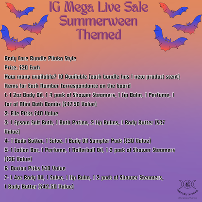 Body Care Bundle Disc Drop (Plink-O Style) 7/26  Instagram Live Sale Game