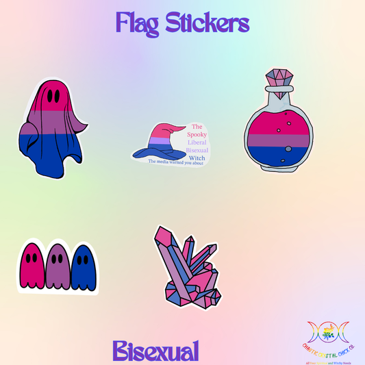 Bisexual Pride Flag Stickers