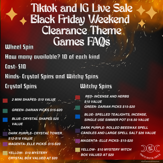 Wheel Spin 11/30Tiktok and IG Live Sale Game