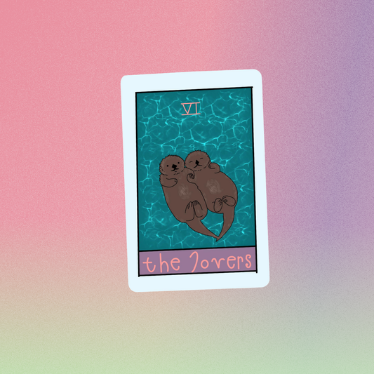 Pre-Order The Lovers Otter Tarot Sticker