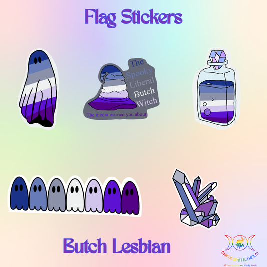Butch Lesbian Pride Flag Stickers