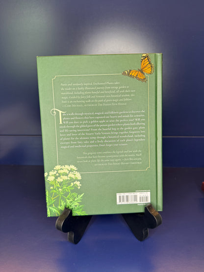 Green book with butterfly illustration on a blue background