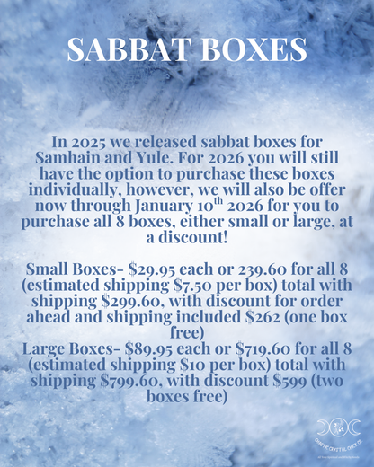 Elle's Vault Sabbat Boxes Full Set of 8 for the 2026 Calendar Year