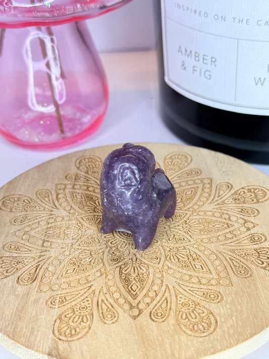 Lepidolite Chikorita-Inspired Shape