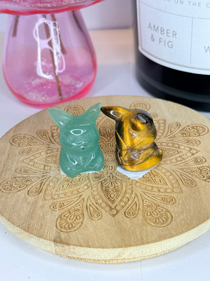 Small Crystal Pikachu-Inspired Carvings