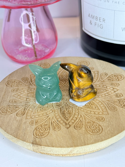 Small Crystal Pikachu-Inspired Carvings