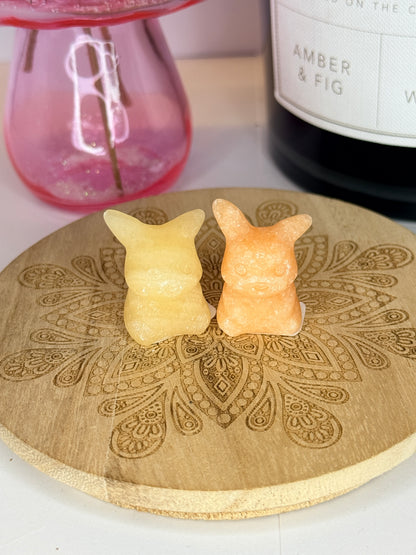 Small Crystal Pikachu-Inspired Carvings