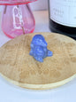 Blue Quartz Cyndaquil-Inspired Carving