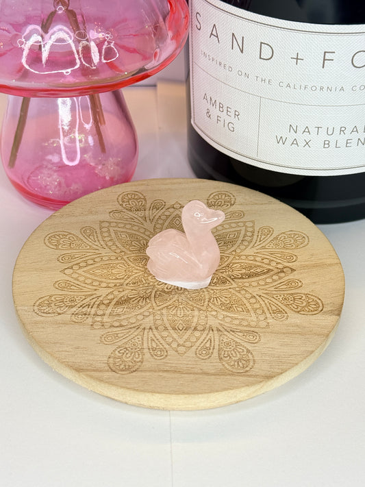 Rose Quartz Swan