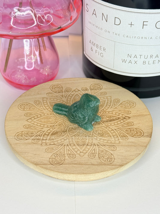 Green Aventurine Sparrow