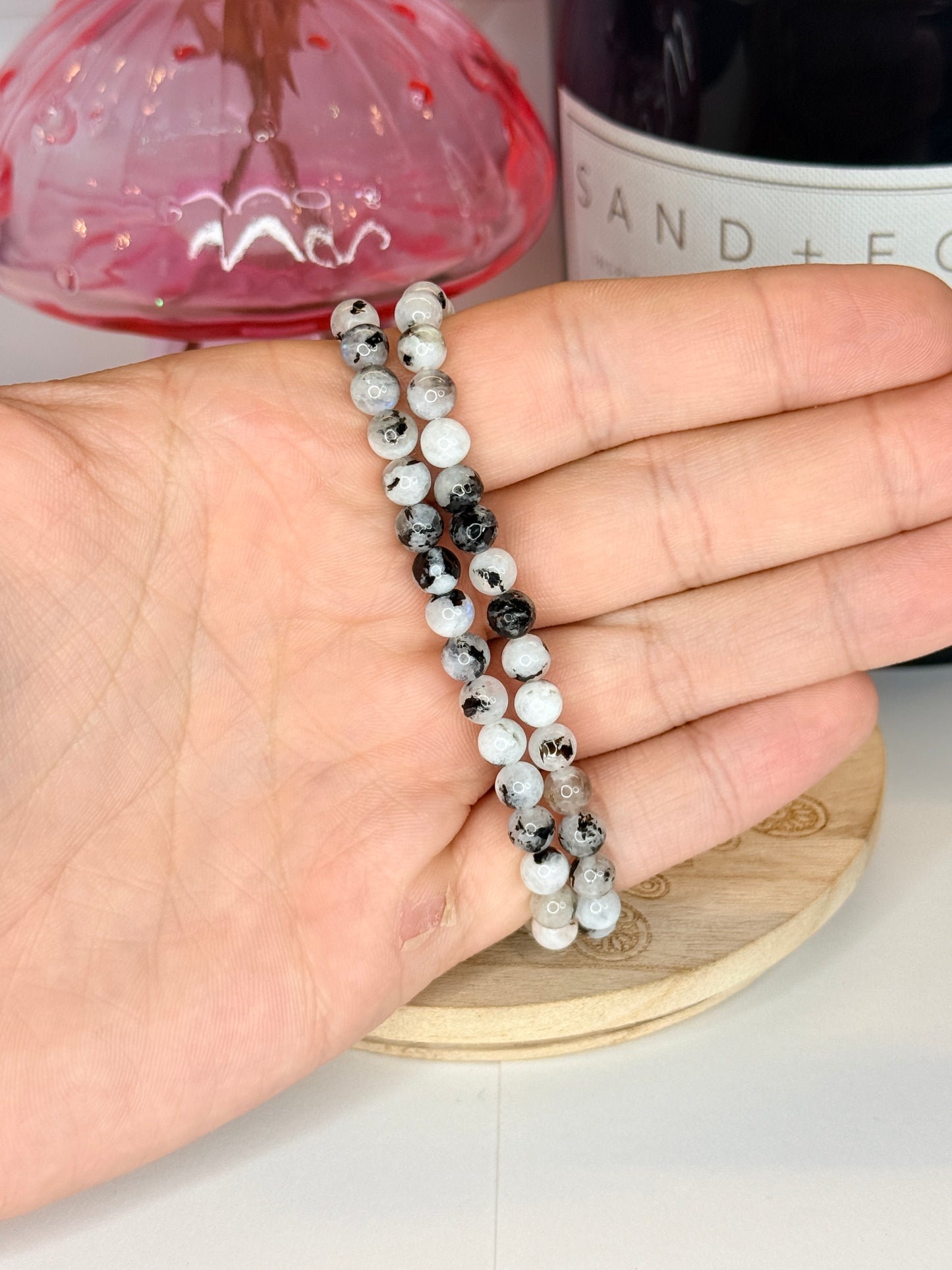 6mm Rainbow Moonstone Bracelet