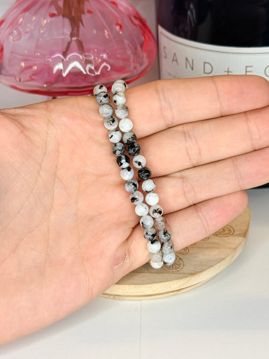 6mm Rainbow Moonstone Bracelet