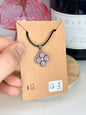 Kunzite Clover Pendant Necklace