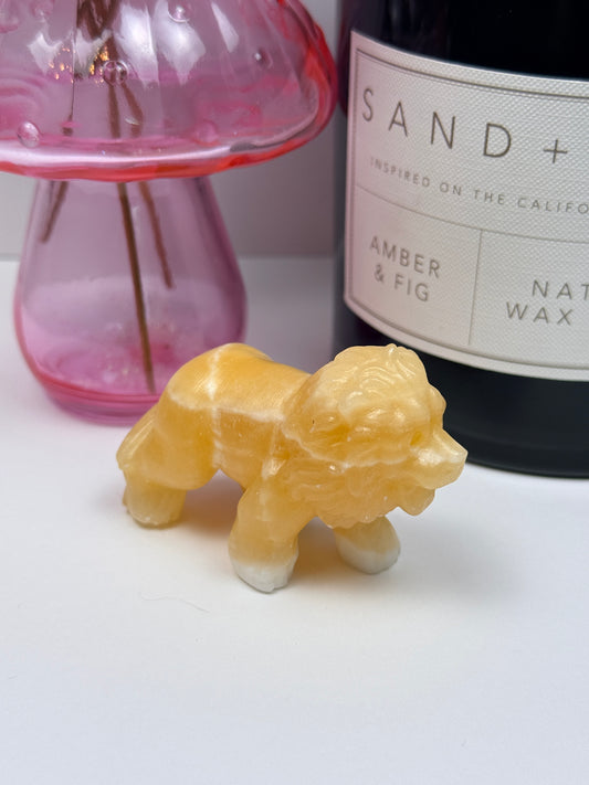 Orange Calcite Lion