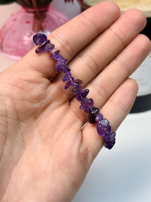 Amethyst Chip Bracelet