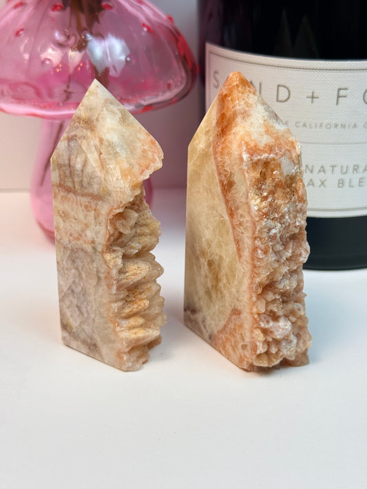 Dogtooth Aragonite Half-Raw Towers