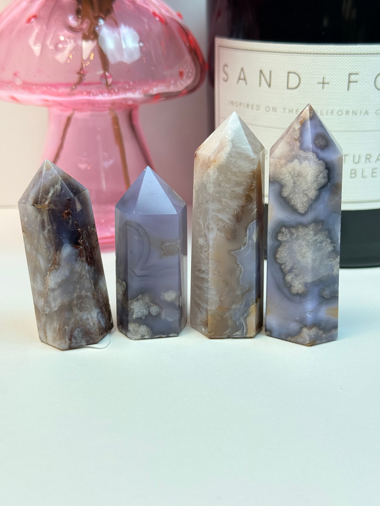 Blue Flower Agate Towers