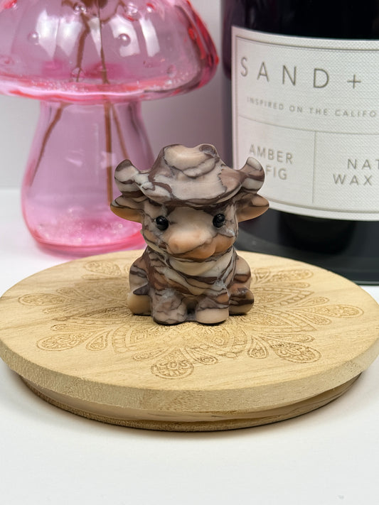 Chocolate Agate Cowboy Cow