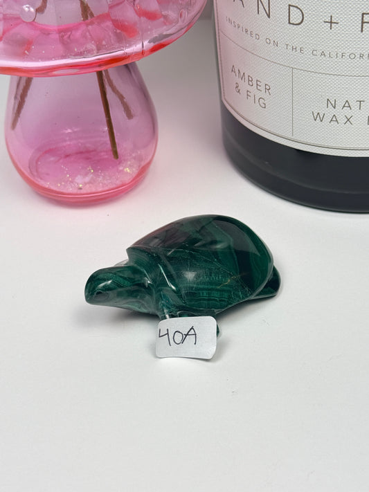 Malachite Dolphin Carvings
